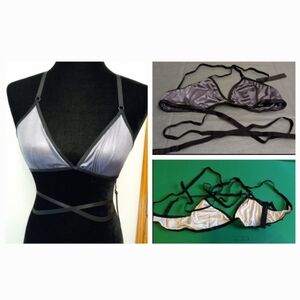 2 NWT Dolls Kill Widow Strappy Triangle Bras